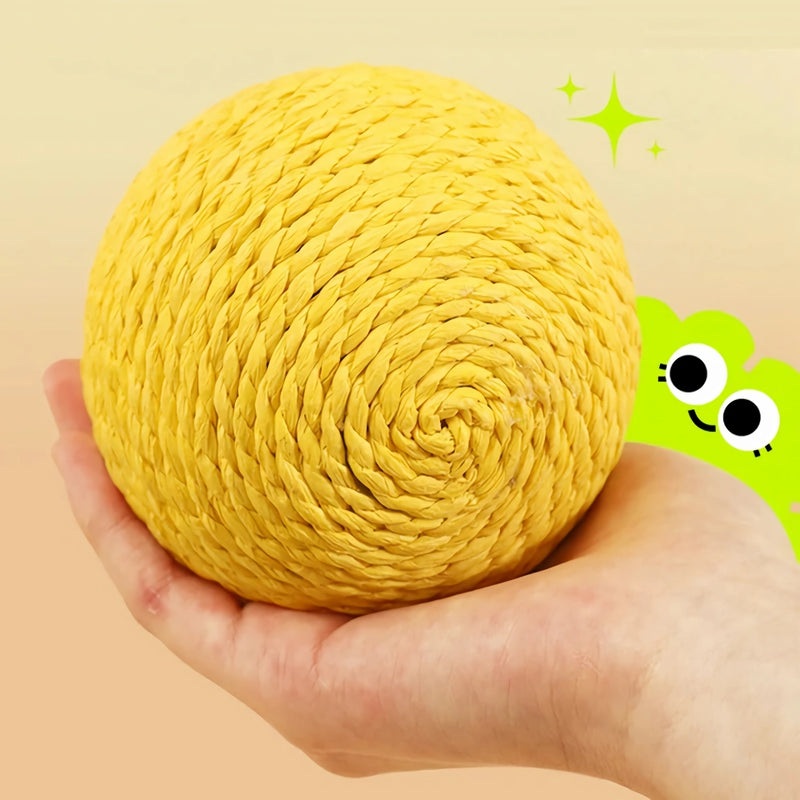 interactive sisal cat scratching ball with sound, view 7 - MRSLM