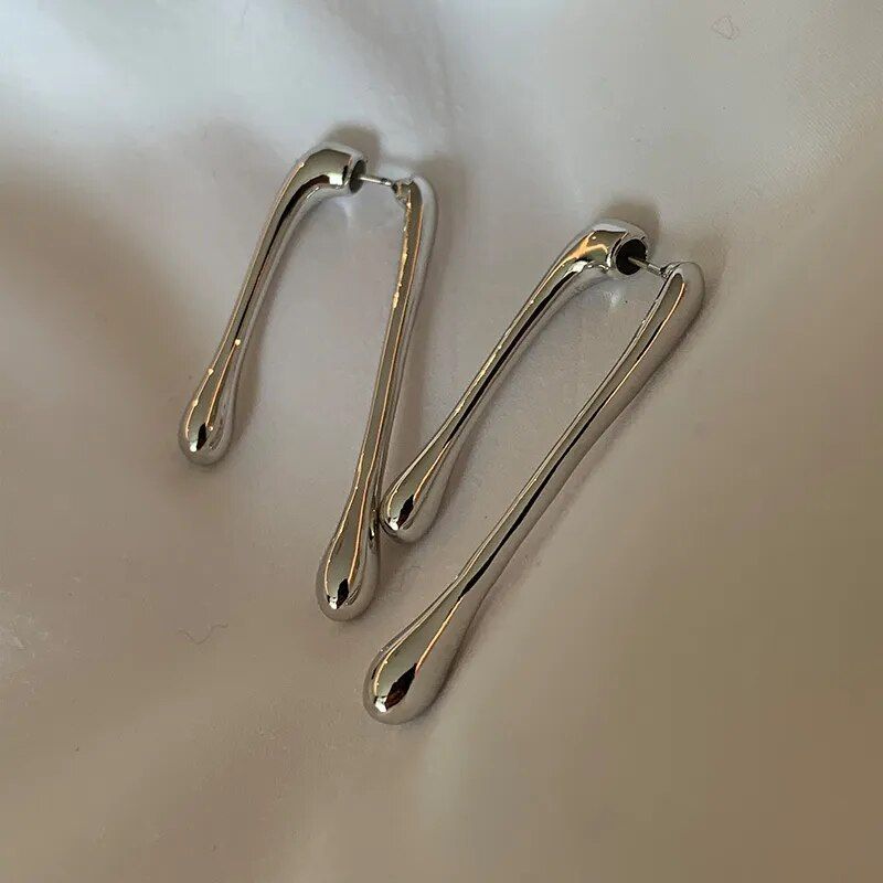geometric drop earrings, view 6 - MRSLM