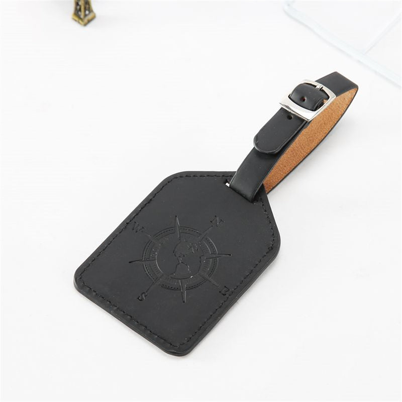 Compass PU leather luggage tag, view 6 - MRSLM