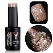 champagne red reflective glitter gel polish, view 2 - MRSLM