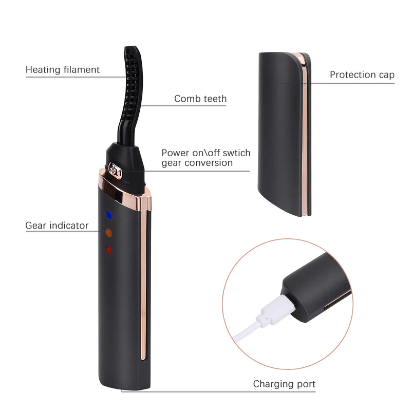 usb rechargeable heated eyelash curler, view 12 - MRSLM