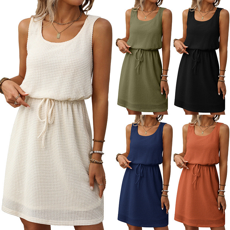 square collar vest dress with lining, view 2 - MRSLM