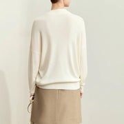 asymmetrical mock neck sweater, view 10 - MRSLM