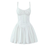 lace splicing sling dress, view 2 - MRSLM