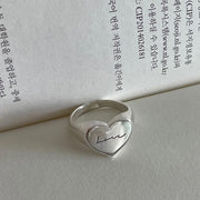 sterling silver love letter ring, view 5 - MRSLM