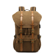 Large capacity retro canvas travel backpack, view 5 - MRSLM