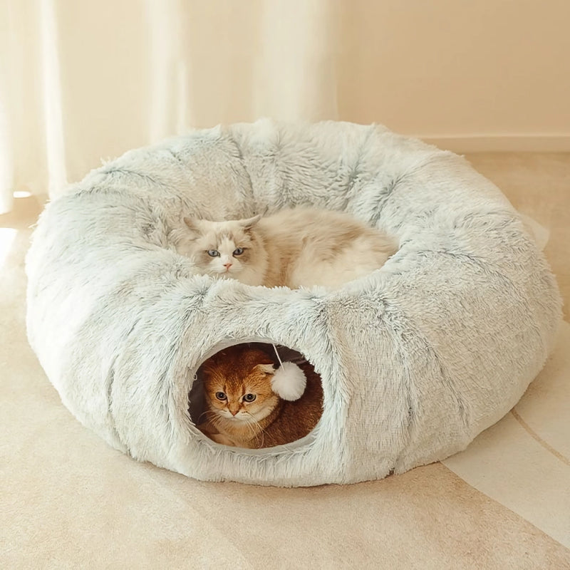 cozy cat tunnel bed, view 4 - MRSLM