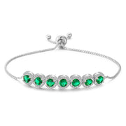 emerald zircon adjustable bracelet, view 5 - MRSLM