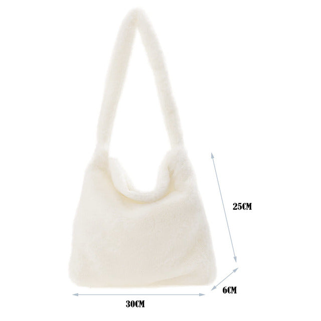 plush shoulder handbag, view 2 - MRSLM