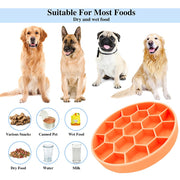 slow feeder dog bowl with silicone base, view 8 - MRSLM