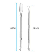 stainless steel cuticle pusher and cutter set, view 8 - MRSLM