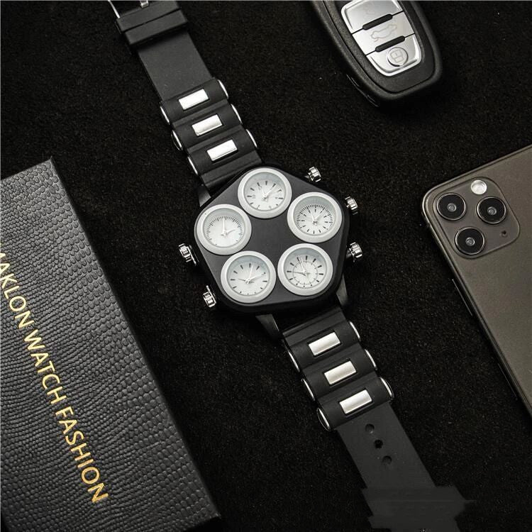 men's big dial quartz watch, view 3 - MRSLM