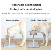 adjustable elevated dog feeder, view 5 - MRSLM