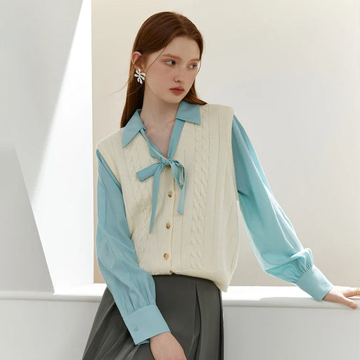v-neck knitted vest - MRSLM