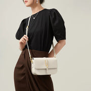 white leather crossbody bag, view 3 - MRSLM