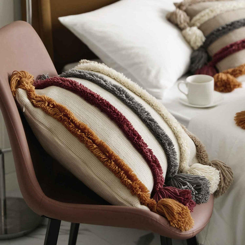 bohemian tufted cushion cover, view 15 - MRSLM