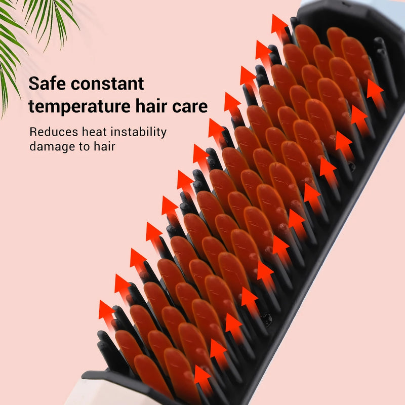 Portable wireless hair styling brush, view 4 - MRSLM