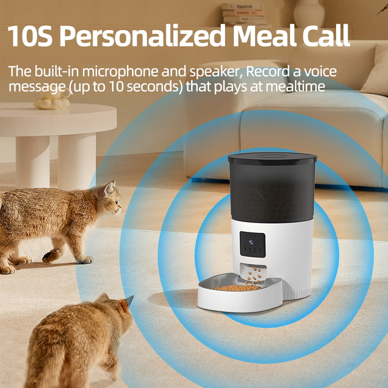 automatic pet feeder with camera, view 7 - MRSLM