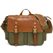 waxed canvas crossbody bag, view 5 - MRSLM