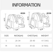 waterproof dog backpack with harness and collar, view 10 - MRSLM