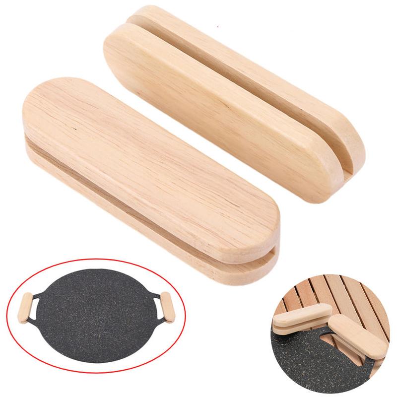 Solid wood BBQ pan handles, view 3 - MRSLM