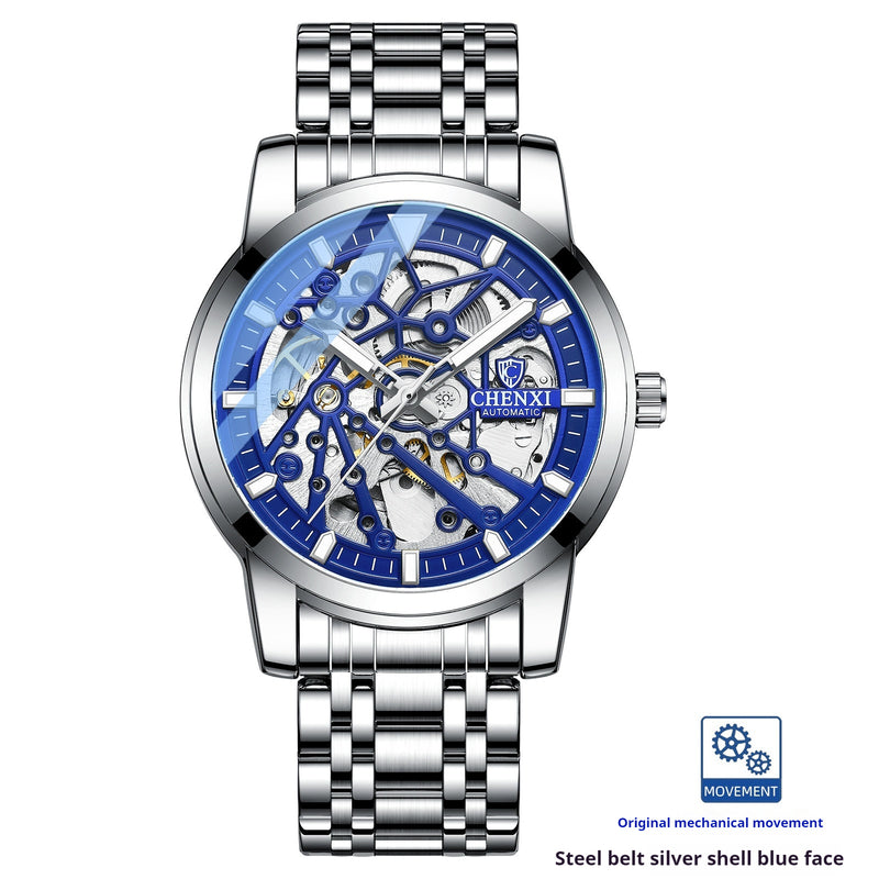 men's hollow automatic mechanical watch, view 3 - MRSLM