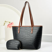 vintage PU tote bag for women - MRSLM