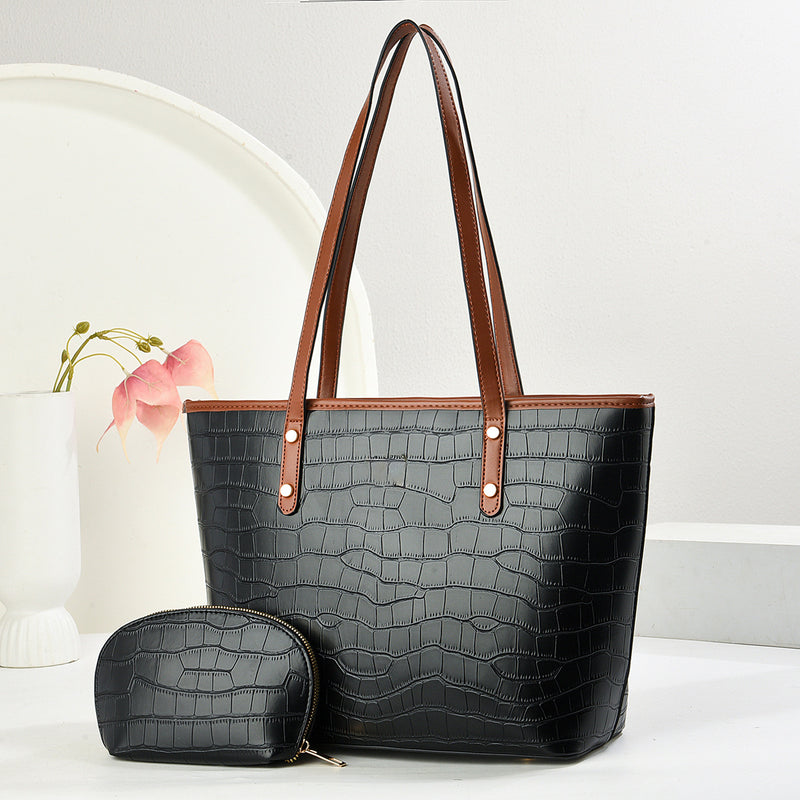 vintage PU tote bag for women - MRSLM