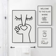 funny bathroom poster canvas print, view 5 - MRSLM