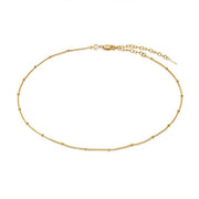 gold beaded vintage silver necklace, view 5 - MRSLM