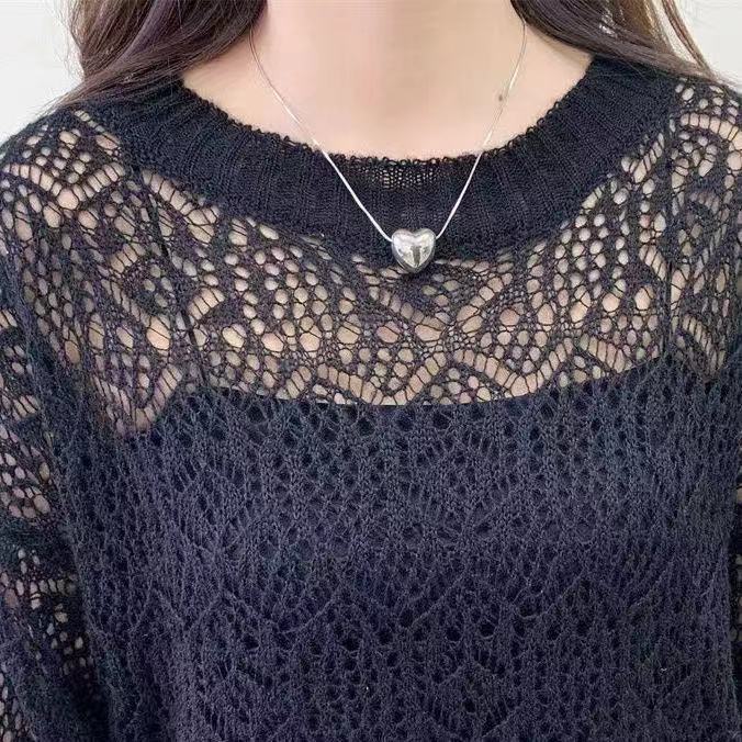 women's ultra-thin loose summer sweater, view 8 - MRSLM