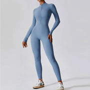 women's long sleeve yoga jumpsuit, view 18 - MRSLM