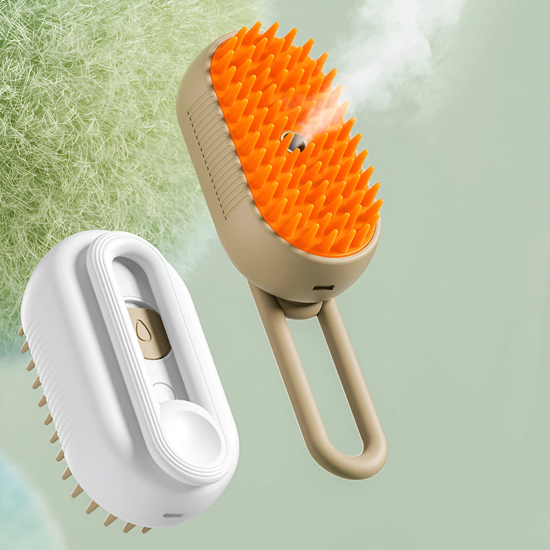 pet electric steam hair brush, view 4 - MRSLM
