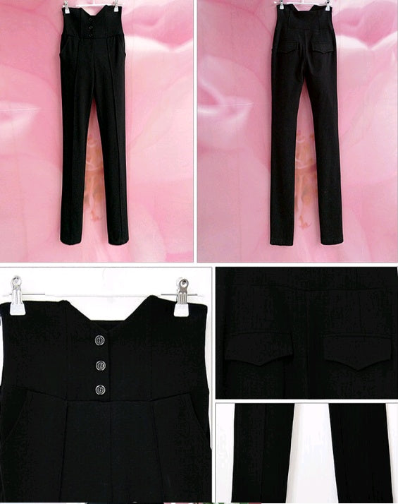 black high waist pencil pants, view 7 - MRSLM