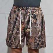 loose drawstring camouflage print shorts, view 3 - MRSLM
