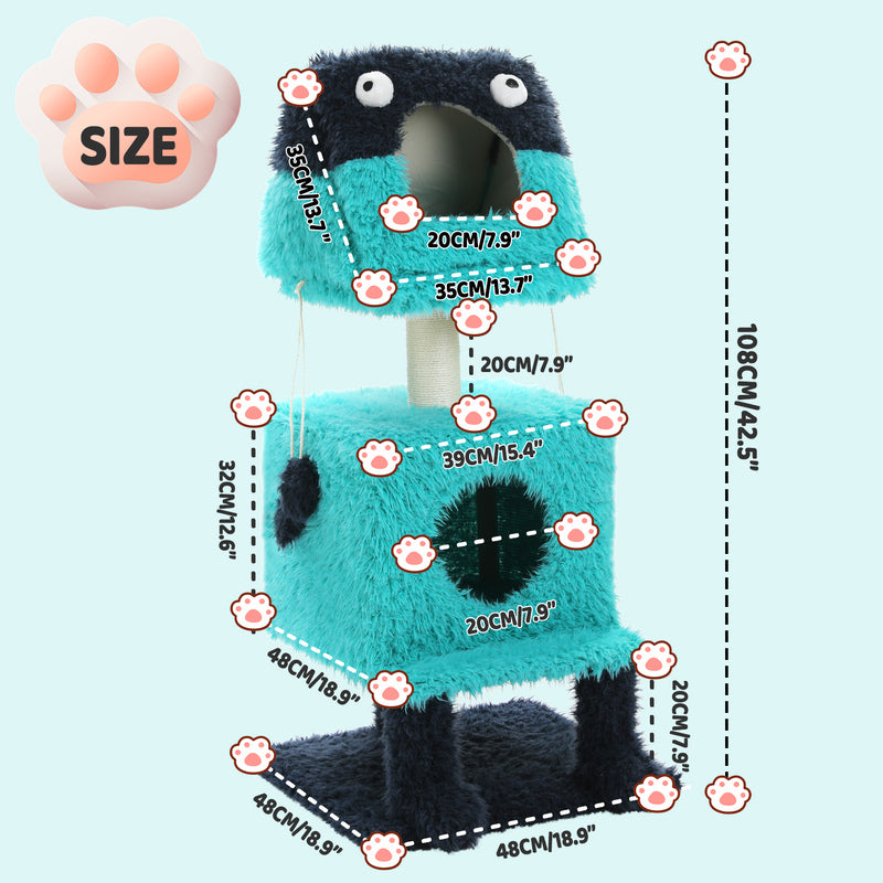 monster cat tree with condos, view 9 - MRSLM