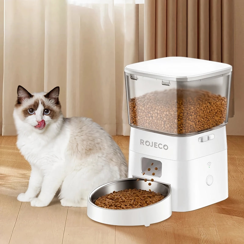 automatic WiFi smart cat feeder, view 4 - MRSLM