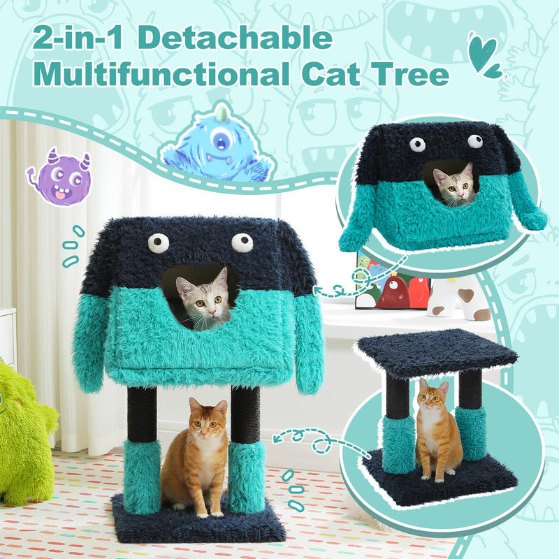 monster cat tree with condos, view 7 - MRSLM