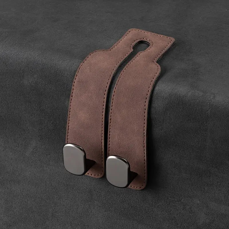 suede double hook car organizer, view 2 - MRSLM