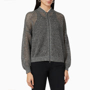 sequin linen blend knit top, view 3 - MRSLM