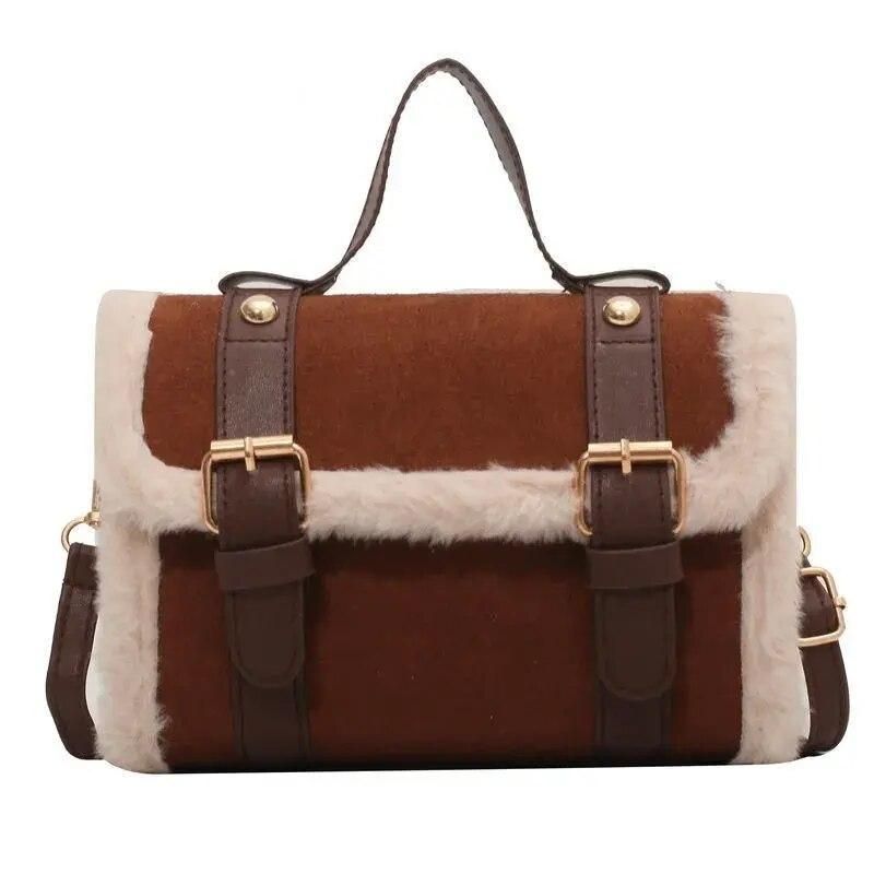 winter plush crossbody bag - MRSLM
