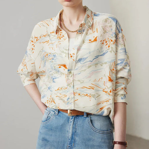 chic summer silk blouse - MRSLM
