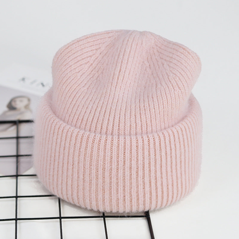 Unisex rabbit fur knit beanie, view 5 - MRSLM
