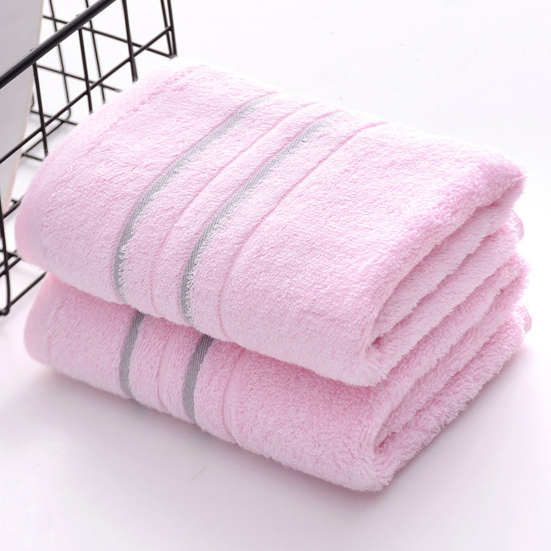 thick striped cotton face and hand towel, view 2 - MRSLM