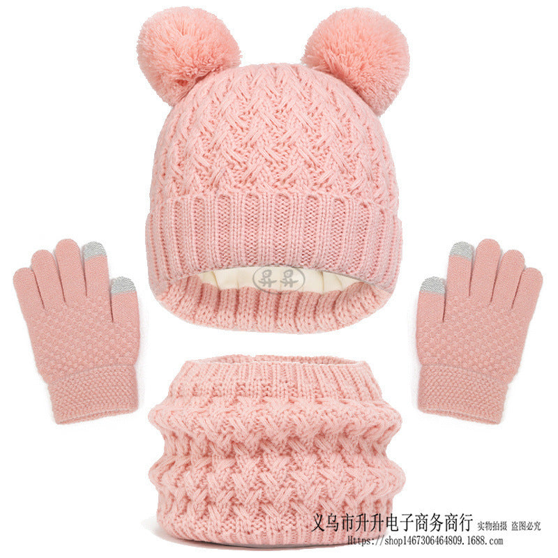 Kids' hat scarf gloves set, view 12 - MRSLM