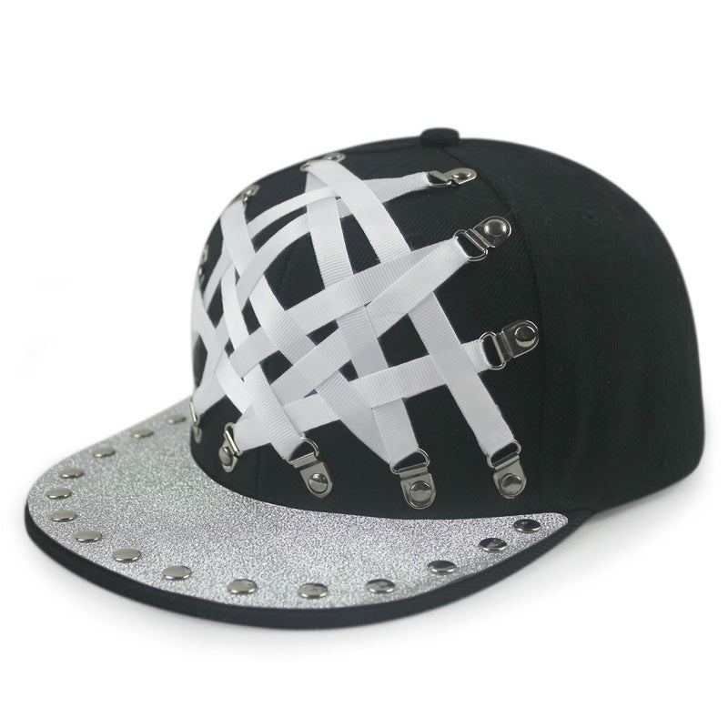 punk hip hop flat-brimmed cap, view 5 - MRSLM