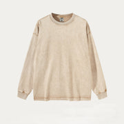 mens cotton long sleeve loose pullover, view 6 - MRSLM
