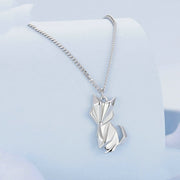 origami little fox necklace, view 3 - MRSLM