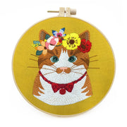 diy cat embroidery starter kit, view 5 - MRSLM