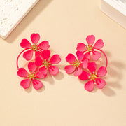 Camellia flower dangle earrings, view 5 - MRSLM